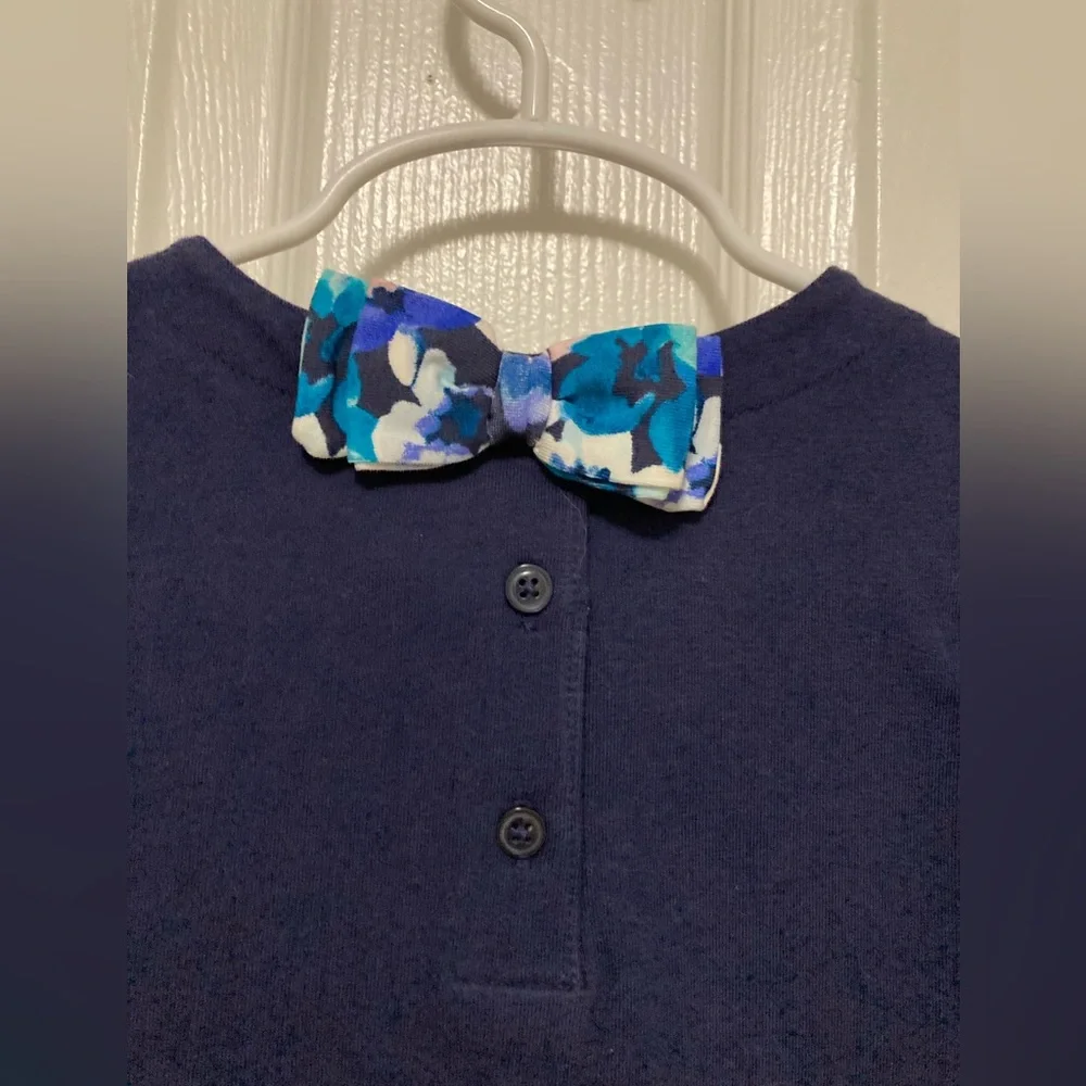 *Gymboree New Navy Blue Embroidered Butterfly Kids Long Sleeve Size 3T Top #X